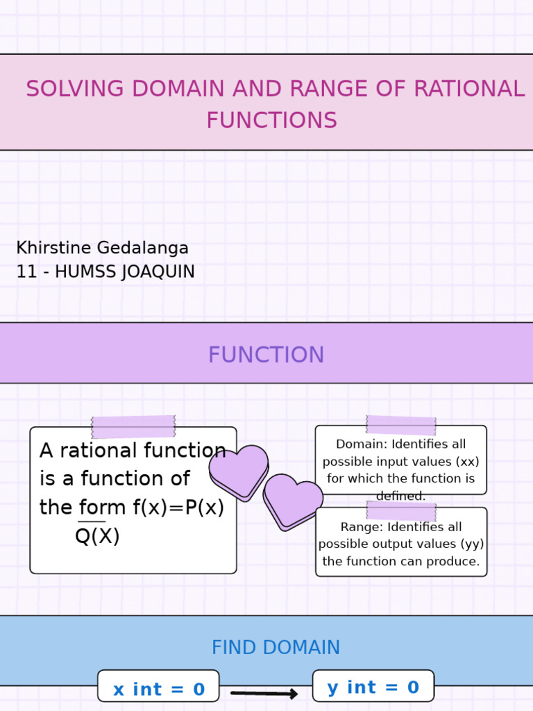 Domain and Range of Rational Functions | PDF | Function (Mathematics ...