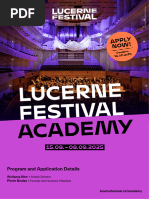 Lucerne_Festival_Academy_2025 | PDF | Orchestras | Classical