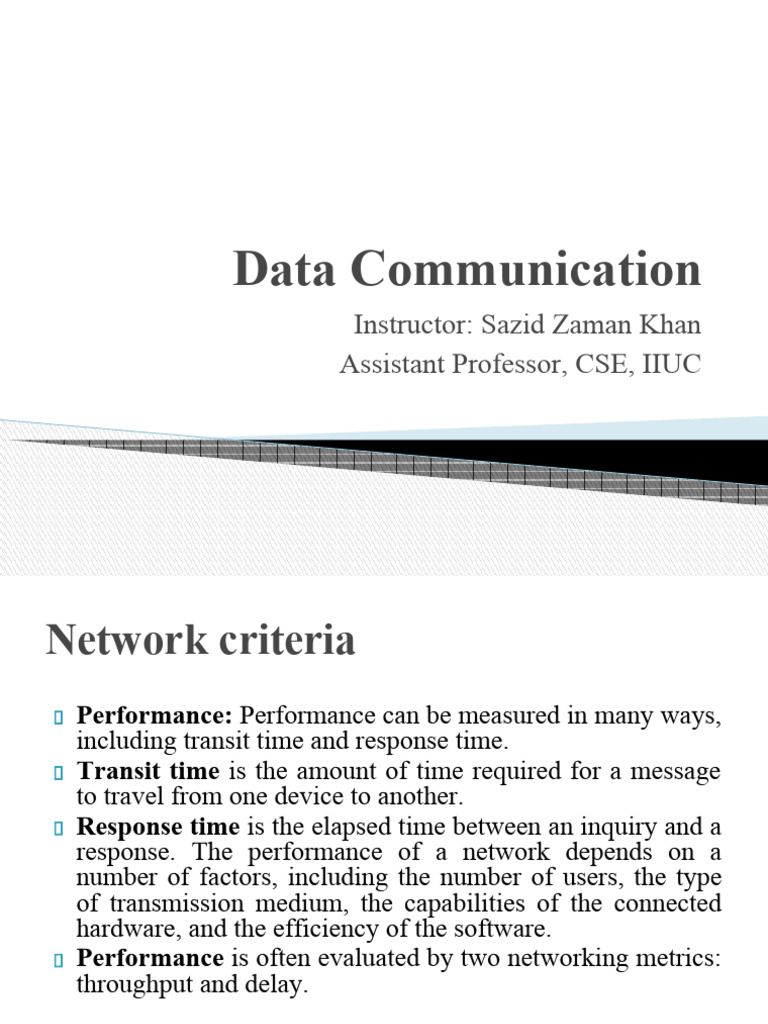Data Communication Performance Metrics | PDF | Network Topology ...