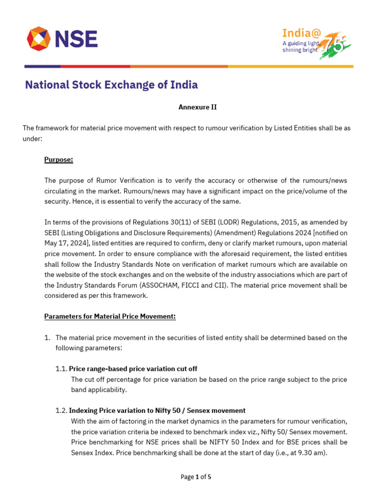 Rumor Verification Framework for NSE | PDF | Day Trading | Prices