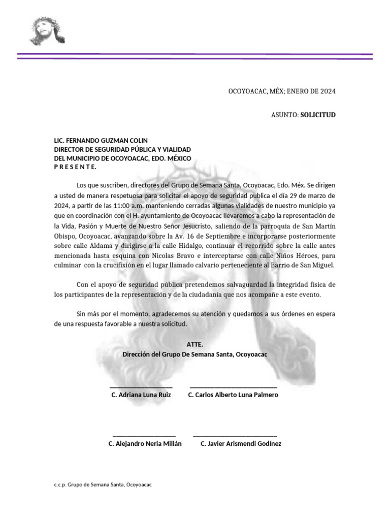 Solicitud para Seguridad Publica 2024-2 | PDF