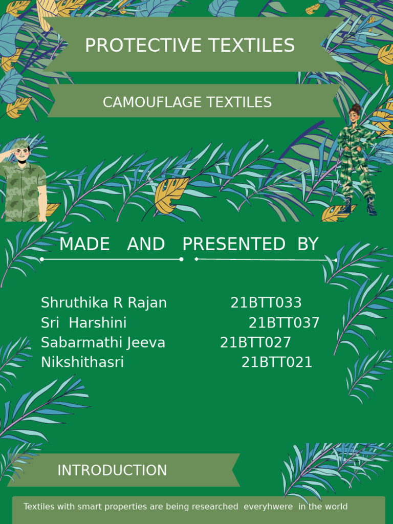 Adaptive Camouflage Textiles Overview | PDF | Camouflage | Textiles