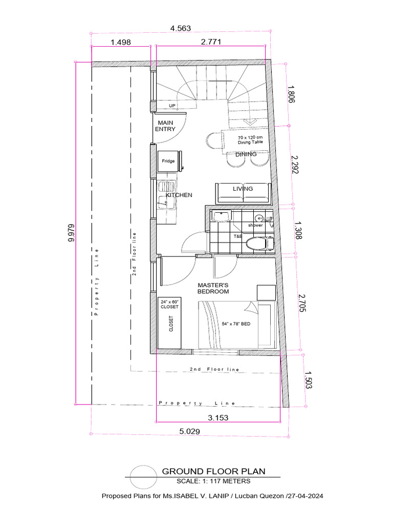 Proposed Floor Plan for Ms. Lanip | PDF | Furniture | Home