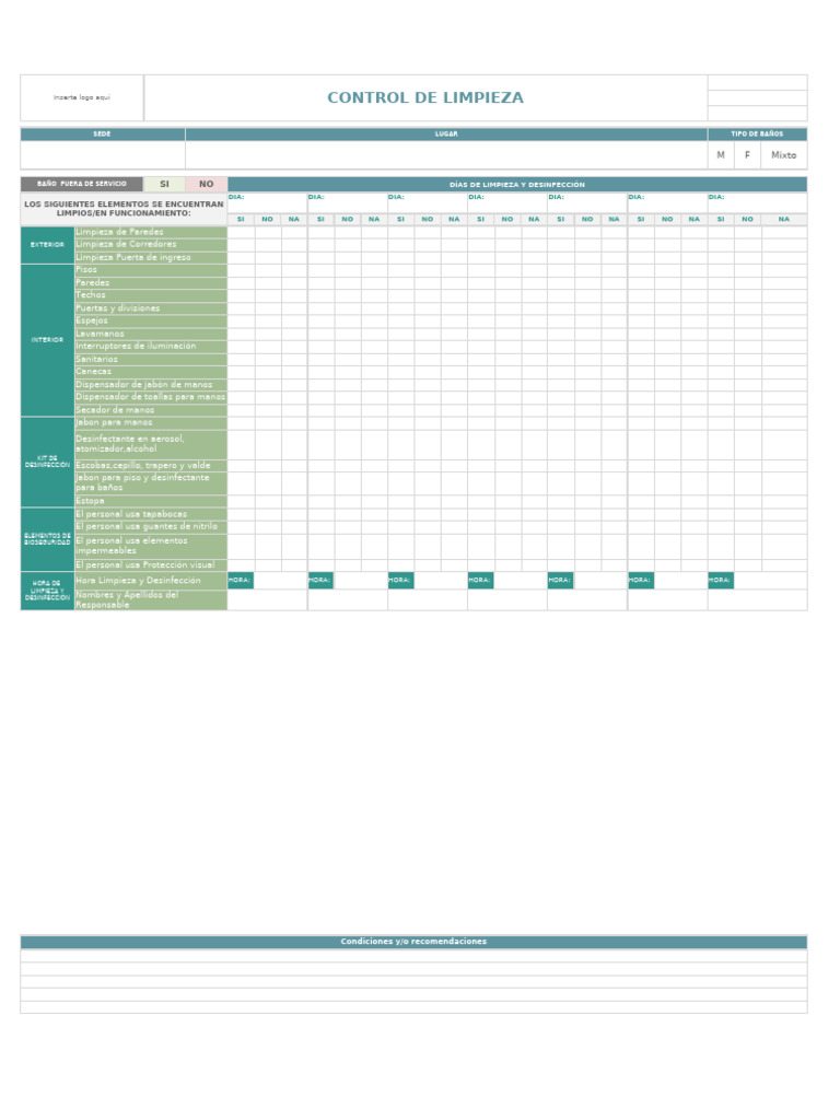 control-de-limpieza-en-excel-gratis-pdf