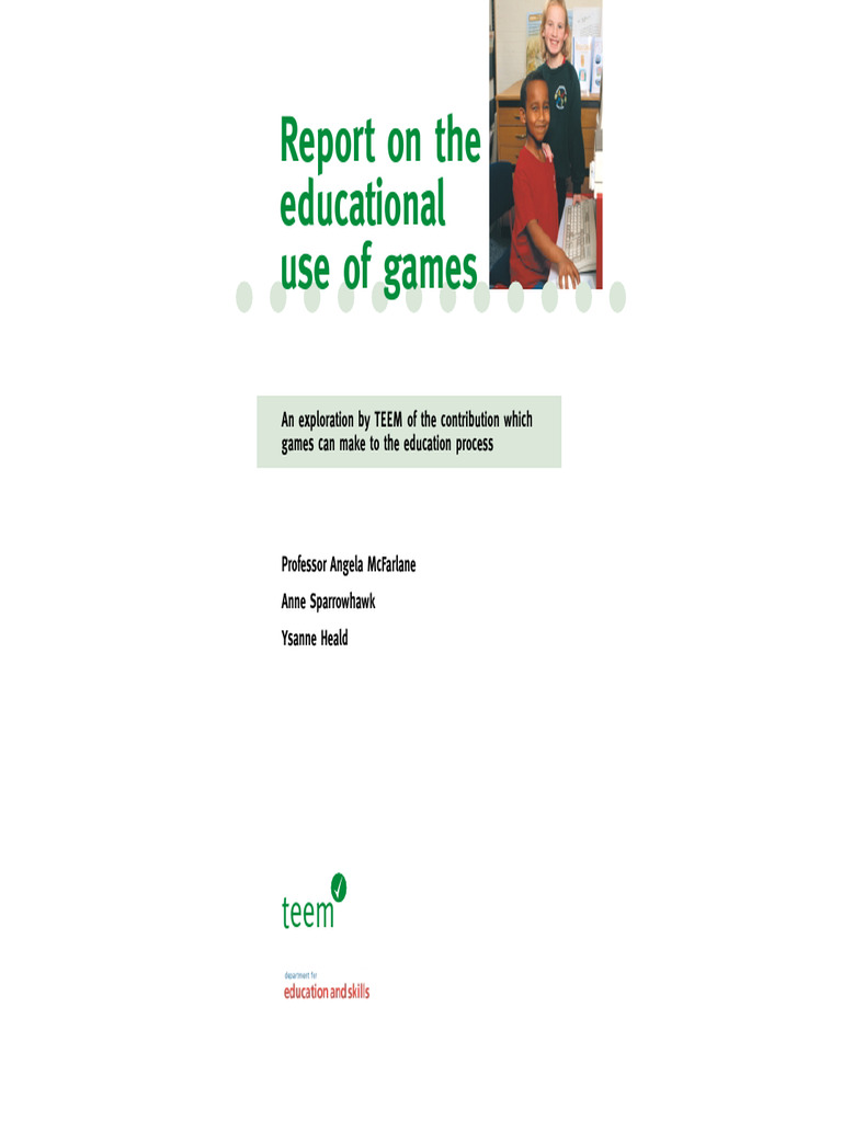 Educational Impact of Games in Schools | PDF | Teachers | Curriculum