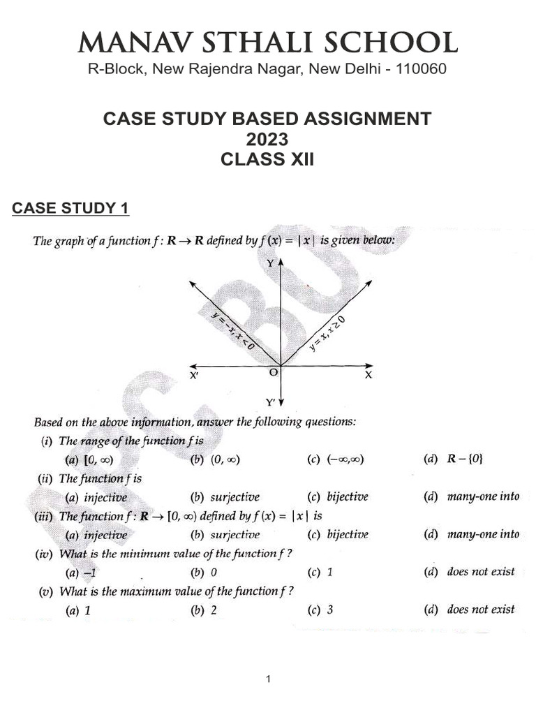 Maths 12 - Case Study Assignment | PDF