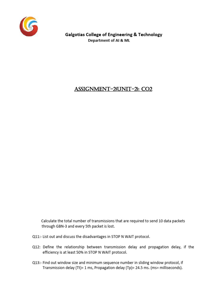 BCS603 - Assignment 2 | PDF
