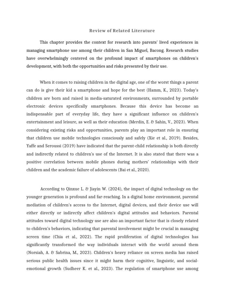 Parental Strategies for Managing Children's Smartphone Use | PDF ...