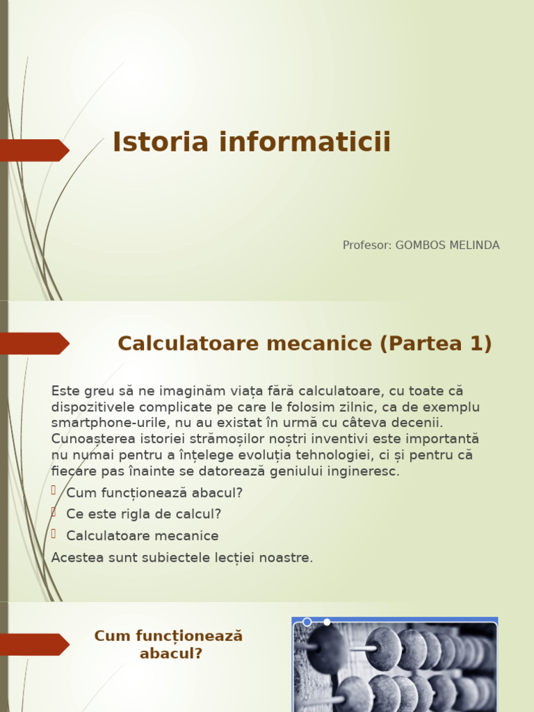 Istoria Informaticii 1 2 | PDF