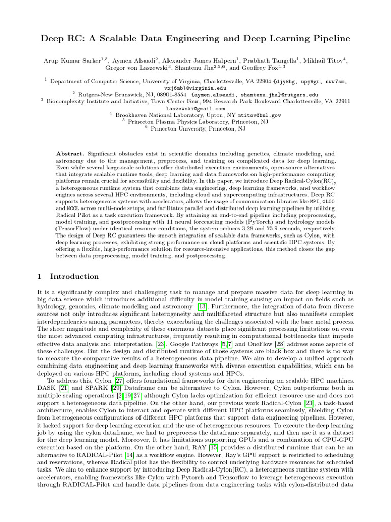 Deep RC: Scalable Deep Learning Pipeline | PDF | Deep Learning ...