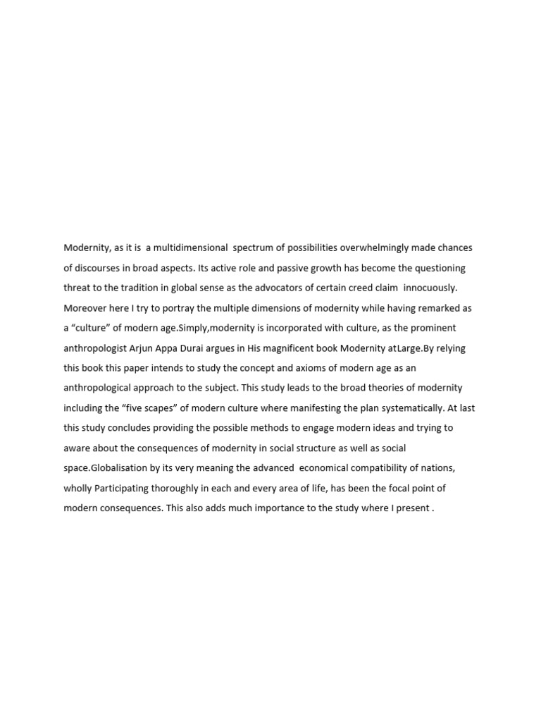 Modernity and Globalization Insights | PDF