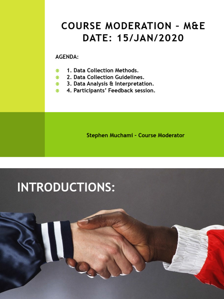 Cohort 1 - Course Moderation - M&E - 15-Jan-2020 | PDF | Survey ...