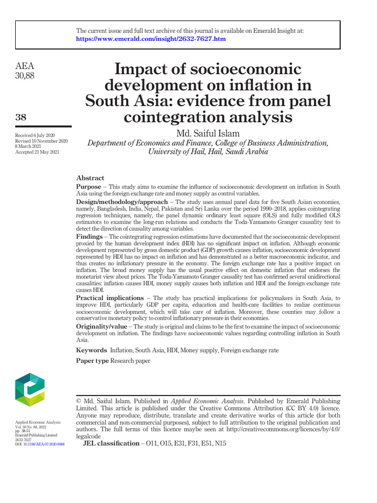 10 1108 - Aea 07 2020 0088 | PDF | Cost Of Living | Inflation