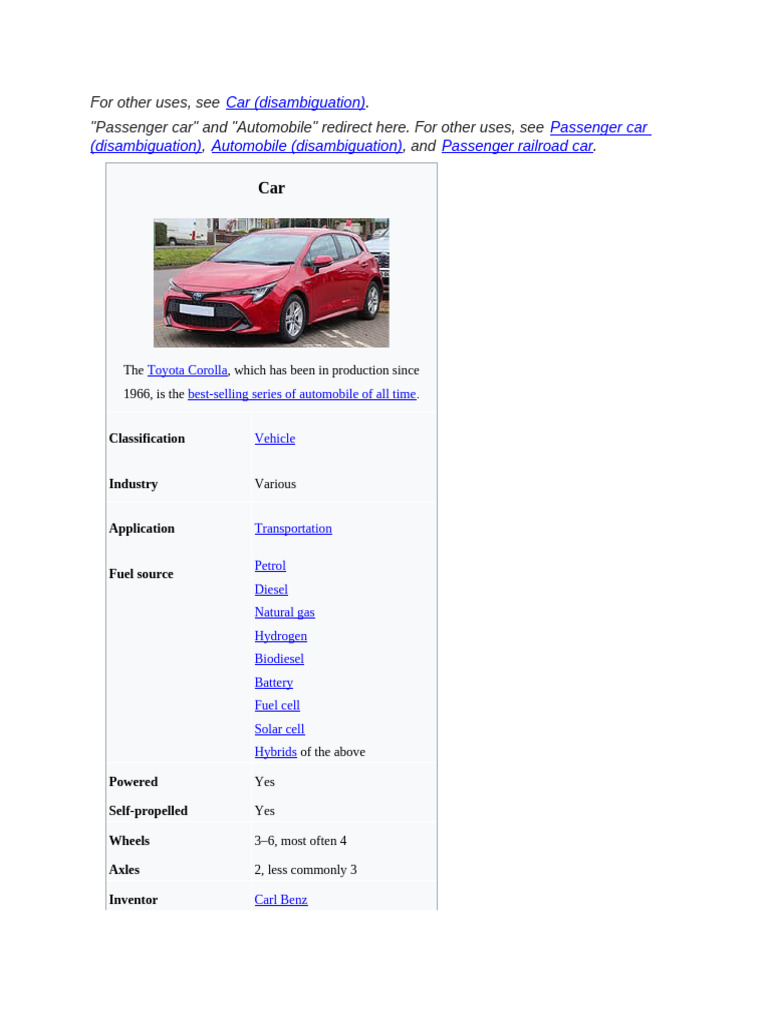 History and Evolution of Cars | PDF | Car | Vehicles