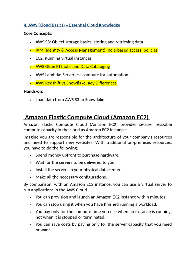 AWS EC2: Cloud Computing Essentials | PDF | Amazon Web Services | Backup