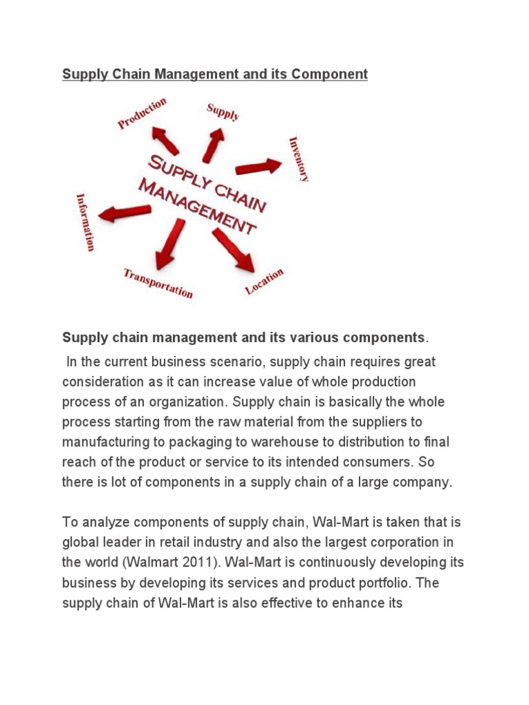 Key Components of Supply Chain Management | PDF | Supply Chain | Supply ...
