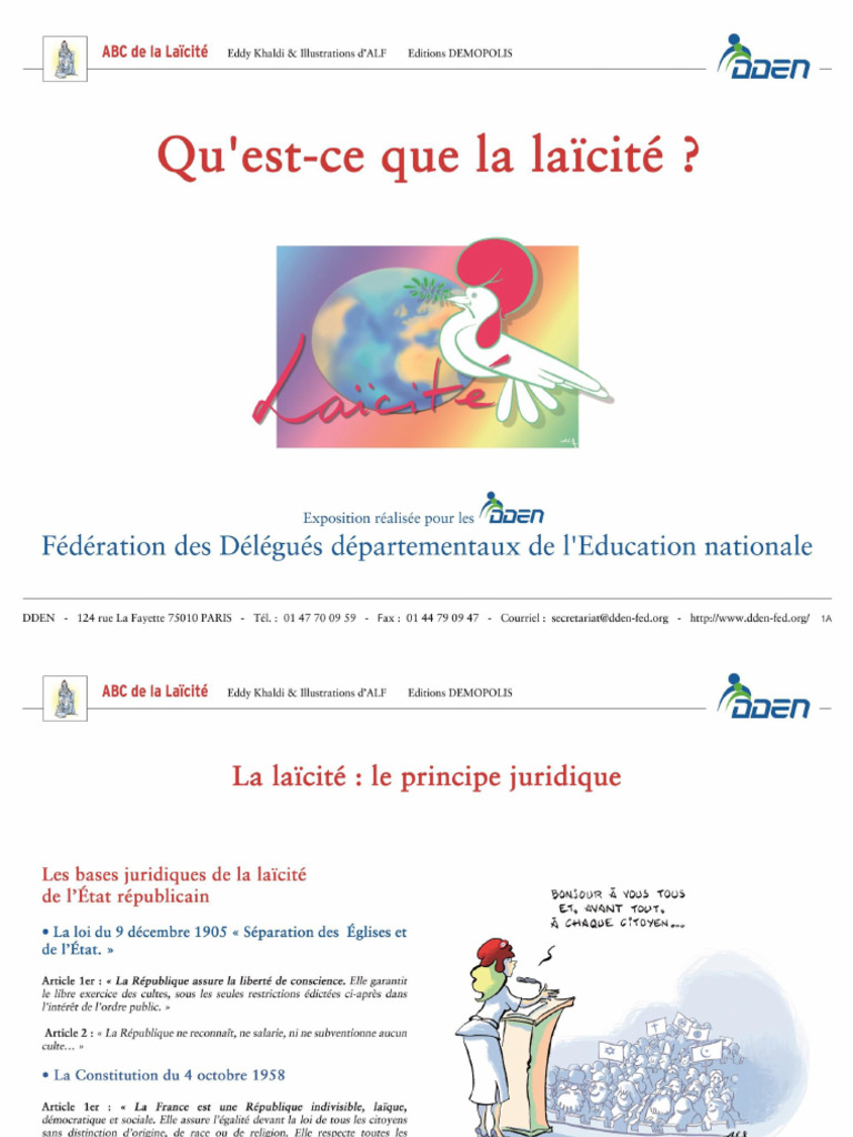 Diaporama Quest Ce Que La Laïcité FDDEN | PDF