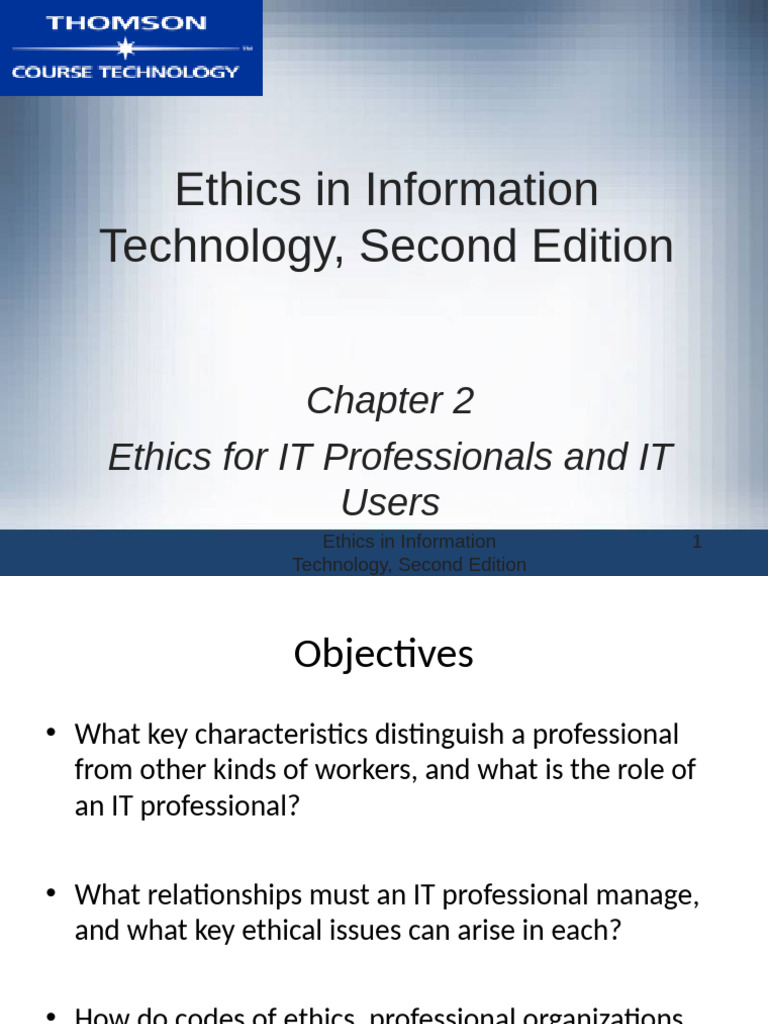 Ethics For IT Professionals and IT Users | PDF | Employment | Bribery