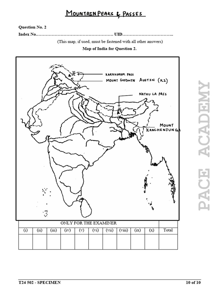 India Map Marking Guide | PDF | Monsoon | Physical Geography