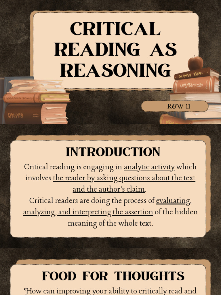 Mastering Critical Reading Skills | PDF | Reason | Argument