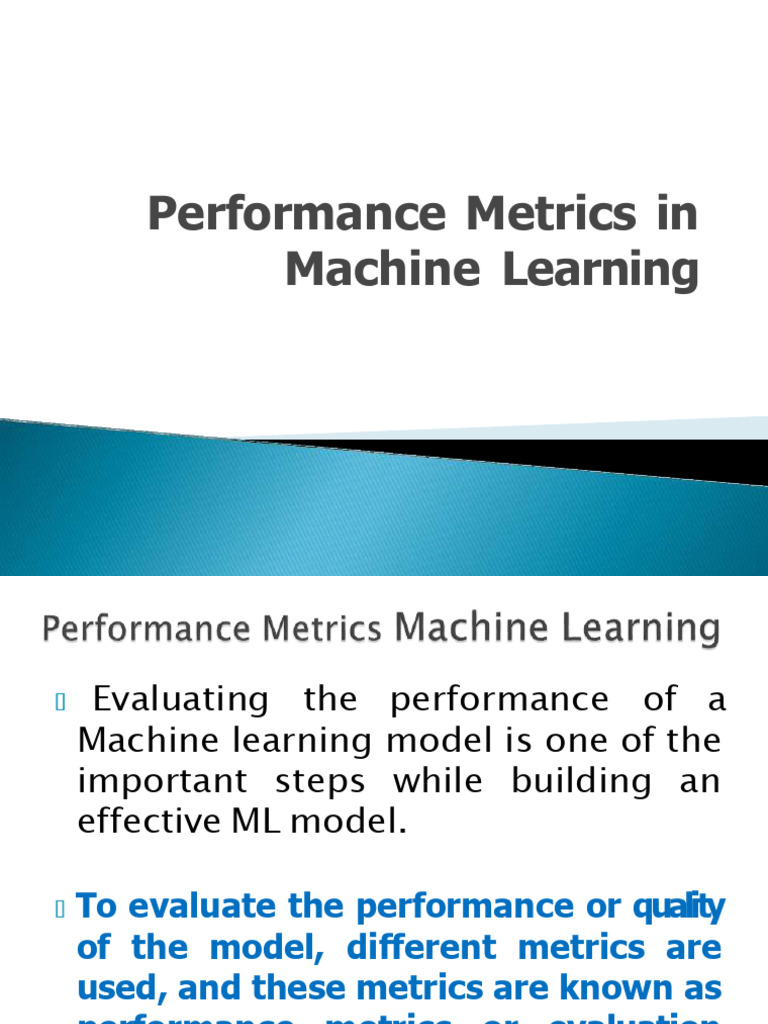 Machine Learning Performance Metrics Guide | PDF | Receiver Operating ...