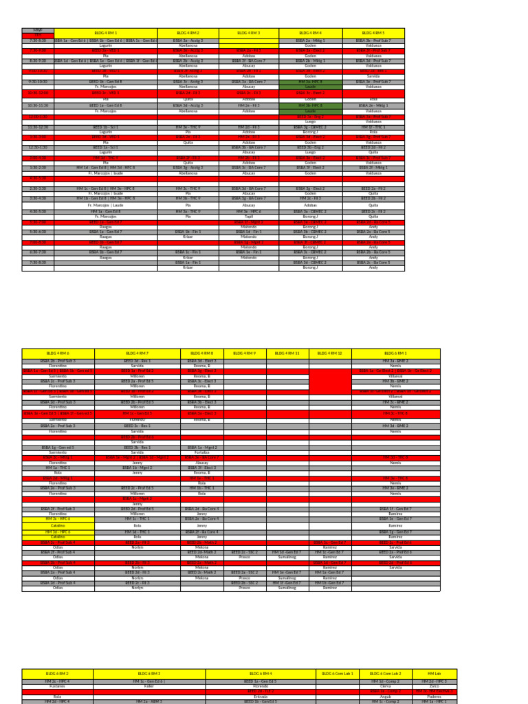 SCHEDULE - 2nd | PDF