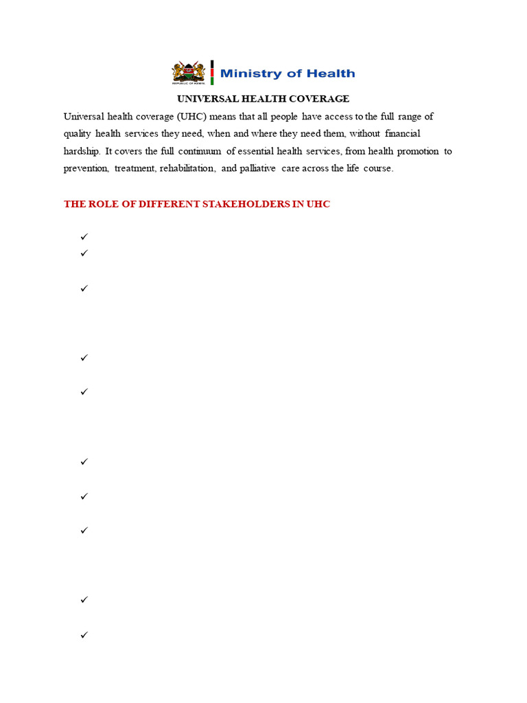 Understanding Universal Health Coverage | PDF | Universal Health Care ...