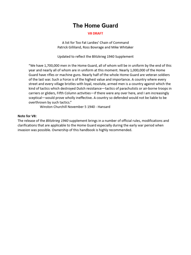 Home Guard Weapons and Organization | PDF | Platoon | Armoured Fighting ...