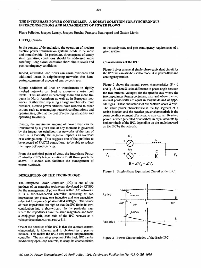 The Interphase Power Controller A Robust Solution For Synchronous ...
