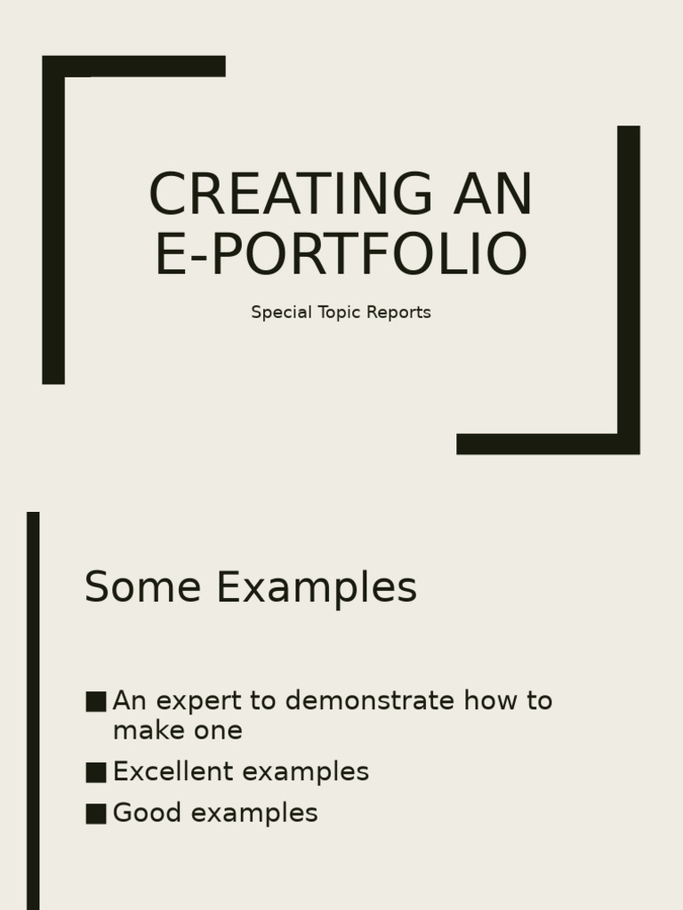How to Create an Effective E-Portfolio | PDF