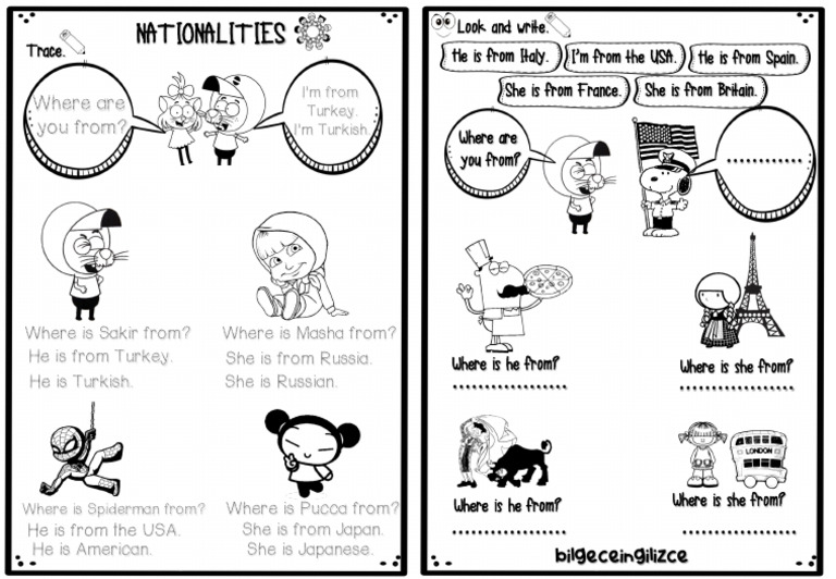 Nationalities and Origins Quiz | PDF