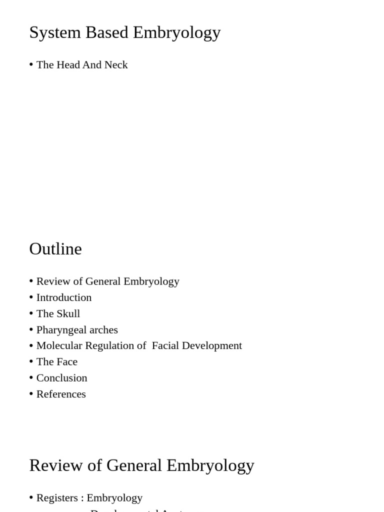 Embryology of The Nervous System 25 | PDF | Human Nose | Human Head And ...