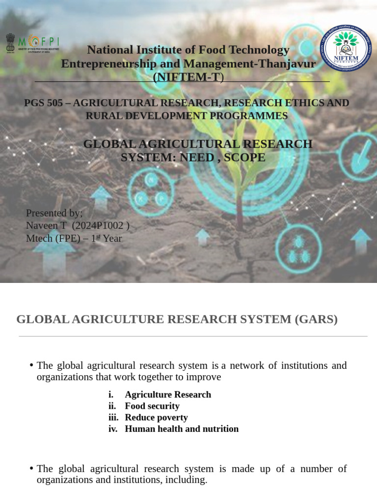 Global Agricultural Research System Overview | PDF | Agriculture ...