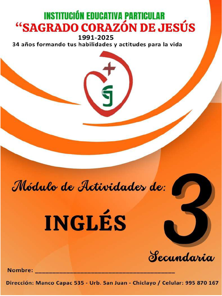 Módulo de Inglés 3ro Secundaria 2025 | PDF | Idiomas del Reino Unido