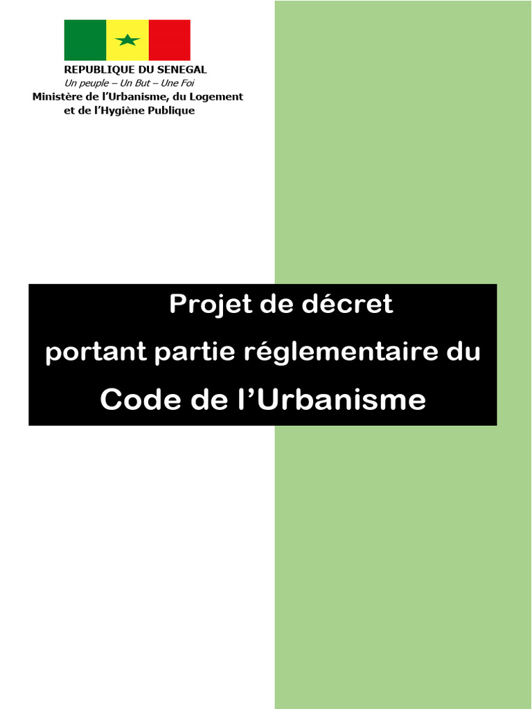 Partie réglementaire du Code d'Urbanisme | PDF | Urbanisme ...