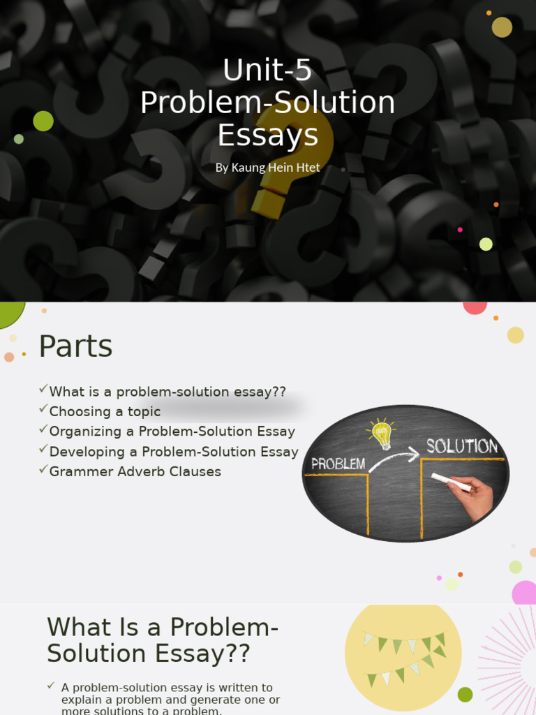 Problem-Solution Essay Guide | PDF