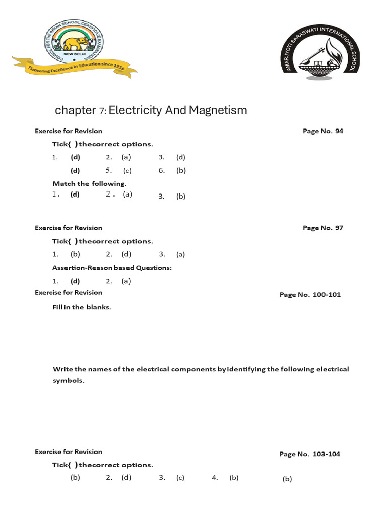 Phy 7 Ch7 Ans Key | PDF | Series And Parallel Circuits | Electric Current