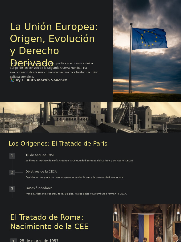 La Union Europea Origen Evolucion y Derecho Derivado | PDF | Comunidad ...