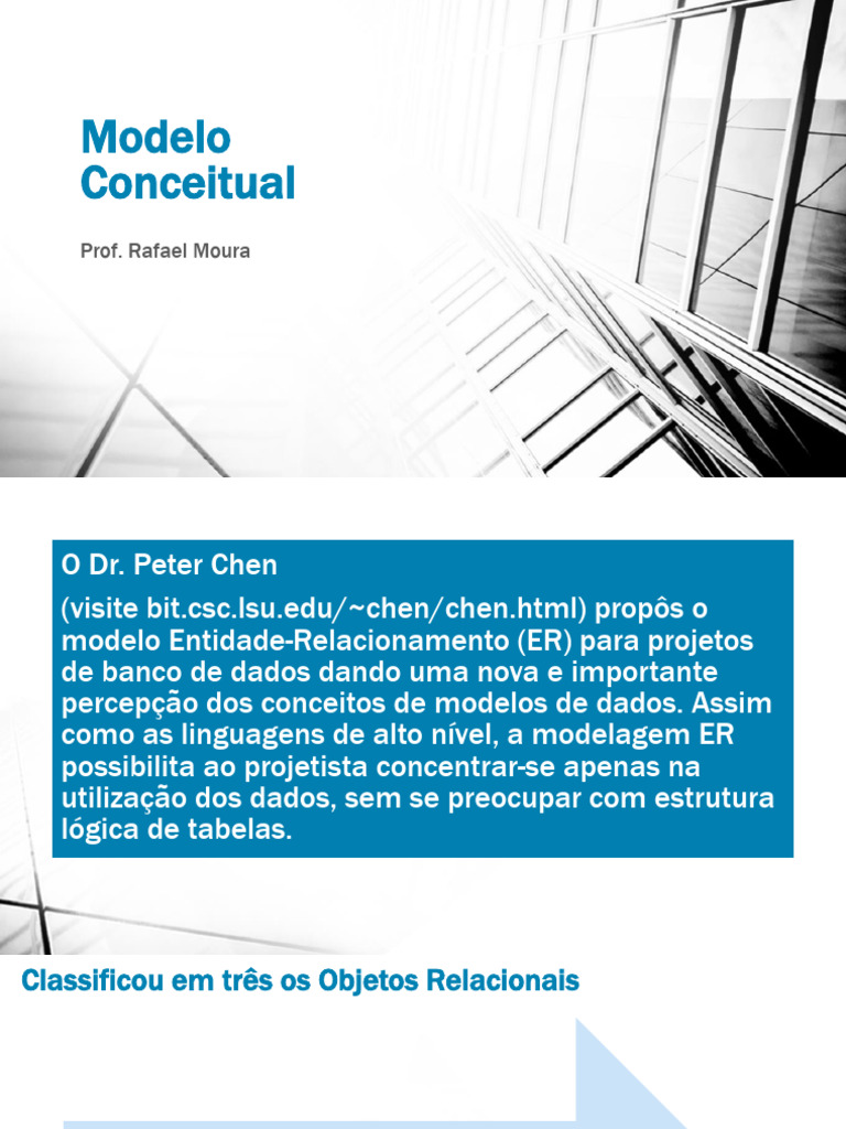 Modelo Conceitual de Banco de Dados ER | PDF | Bancos de dados | Informação