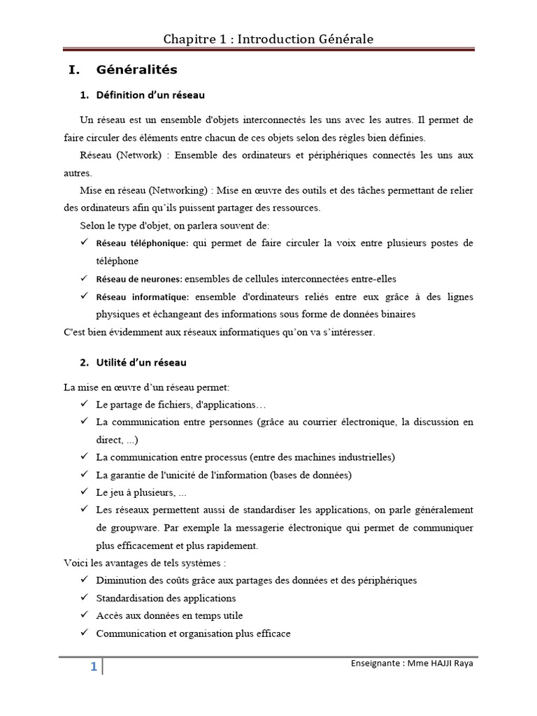 Introduction aux réseaux informatiques | PDF | Topologie de réseau ...