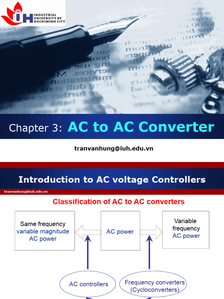 AC to AC Converter Overview and Control | PDF | Rectifier | Phase (Waves)