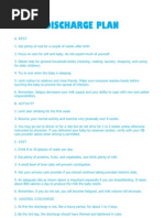 Discharge Plan