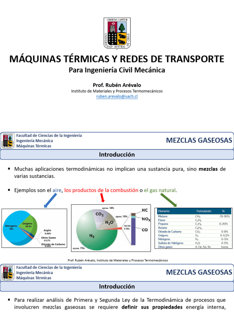 Mezclas Gaseosas | PDF | Gases | Entalpía