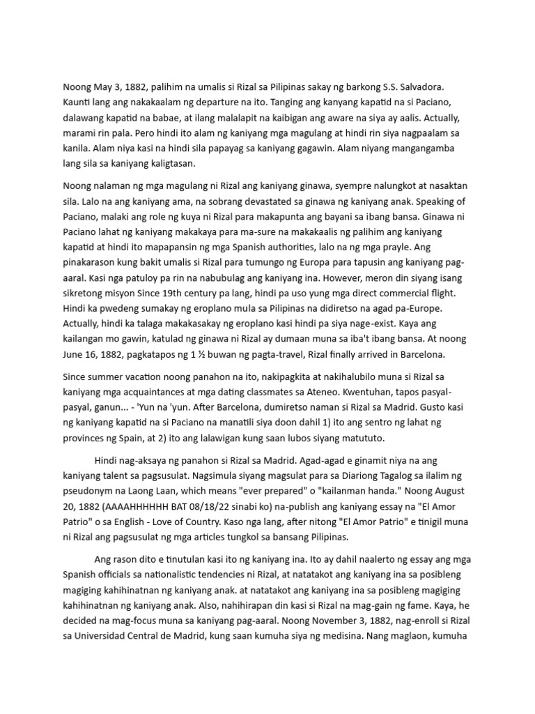 Rizal Part 1 | PDF