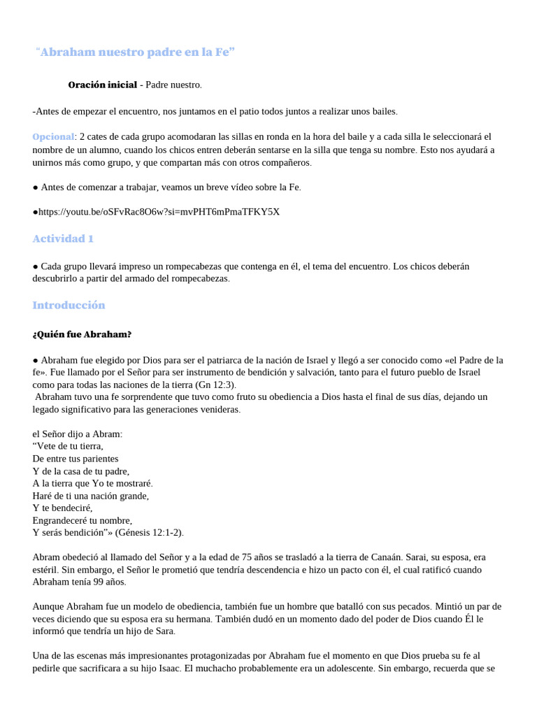 Abraham: Padre de la Fe y Obediencia | PDF | Abrahán