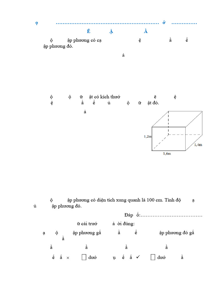 Phieu Bai Tap Toan Lop 5 Tuan 24 | PDF