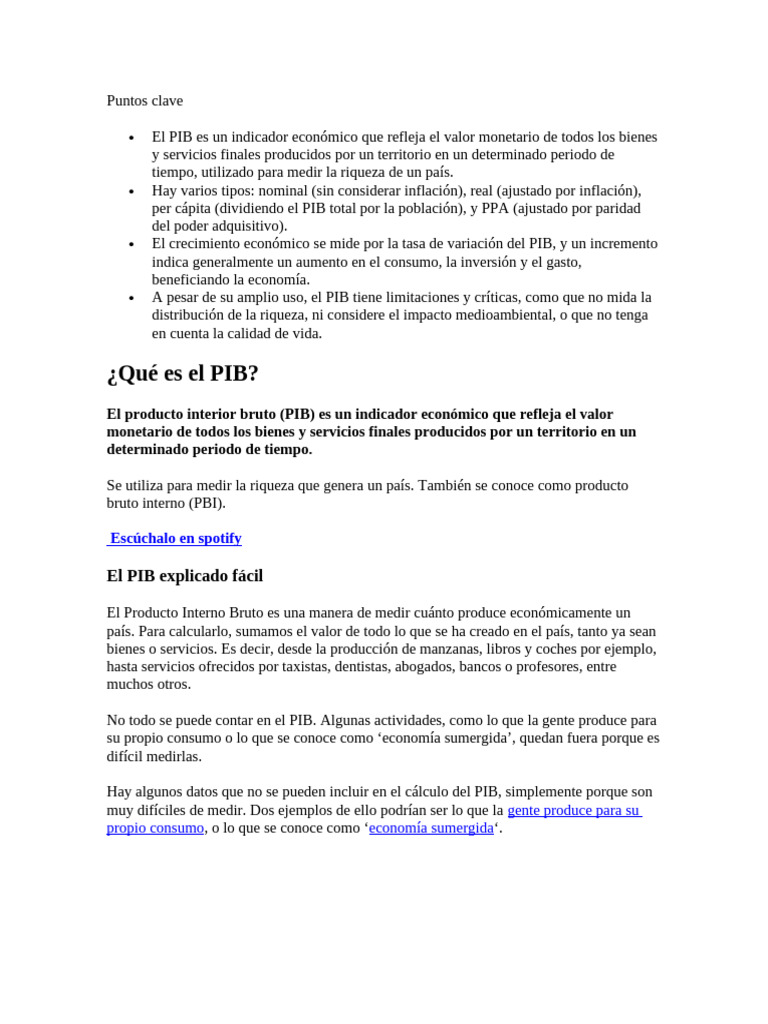 Producto Interno Bruto | PDF | Producto Interno Bruto | Costo de la vida