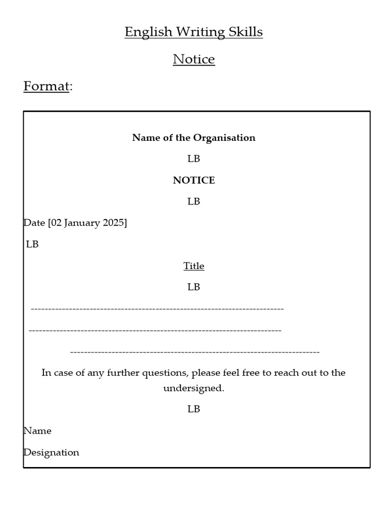 School Writing Formats and Notices | PDF | Psychological Resilience