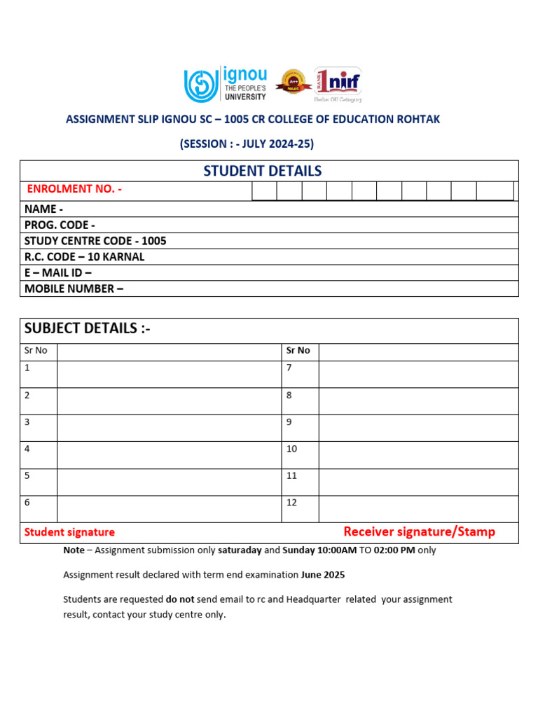 assignment slip (1) | PDF