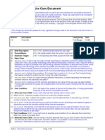 XXX Use Case Document XXX: Description Changed by Date
